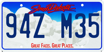 SD license plate 94ZM35