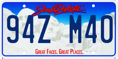 SD license plate 94ZM40