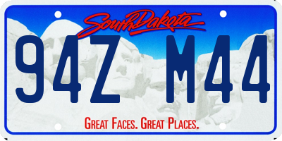 SD license plate 94ZM44