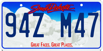 SD license plate 94ZM47