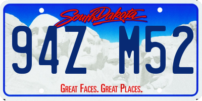 SD license plate 94ZM52