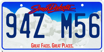SD license plate 94ZM56