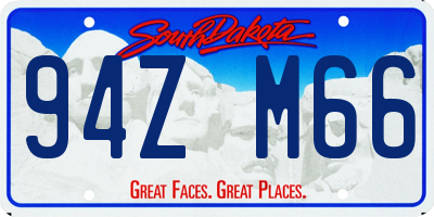 SD license plate 94ZM66