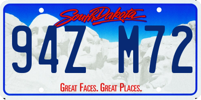 SD license plate 94ZM72