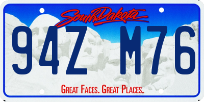 SD license plate 94ZM76