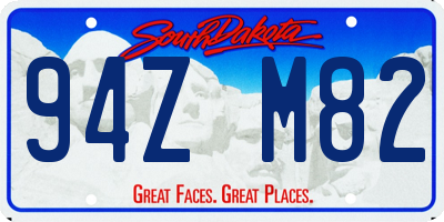 SD license plate 94ZM82