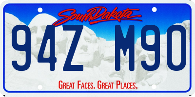 SD license plate 94ZM90