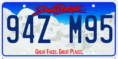 SD license plate 94ZM95