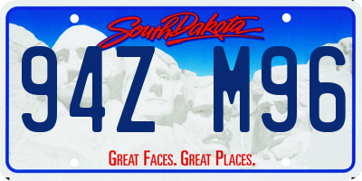 SD license plate 94ZM96