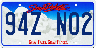 SD license plate 94ZN02