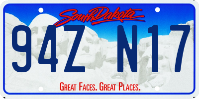 SD license plate 94ZN17