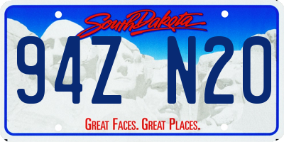 SD license plate 94ZN20