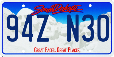 SD license plate 94ZN30