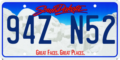 SD license plate 94ZN52
