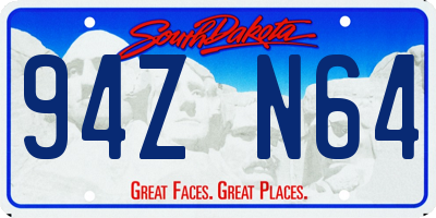 SD license plate 94ZN64