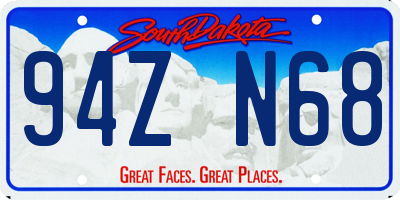 SD license plate 94ZN68