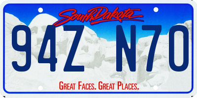 SD license plate 94ZN70