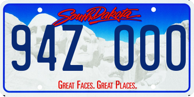 SD license plate 94ZO00