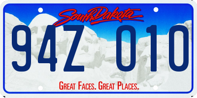 SD license plate 94ZO10