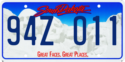 SD license plate 94ZO11