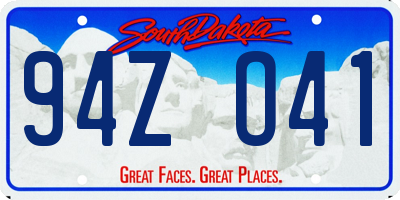 SD license plate 94ZO41