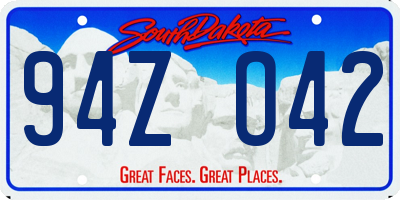 SD license plate 94ZO42
