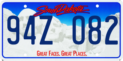 SD license plate 94ZO82