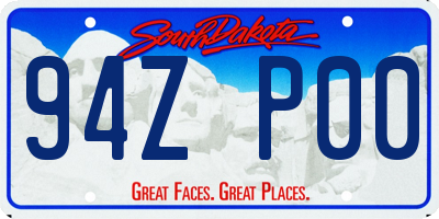 SD license plate 94ZP00