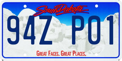 SD license plate 94ZP01