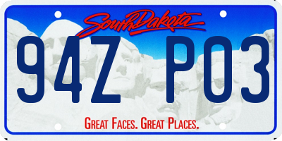 SD license plate 94ZP03