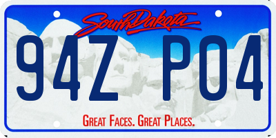 SD license plate 94ZP04