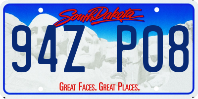 SD license plate 94ZP08