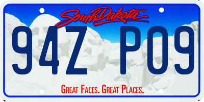 SD license plate 94ZP09