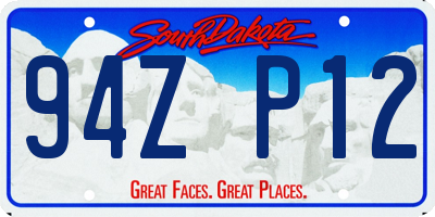 SD license plate 94ZP12