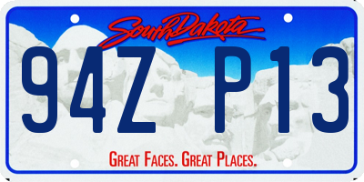 SD license plate 94ZP13
