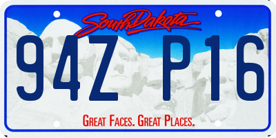 SD license plate 94ZP16