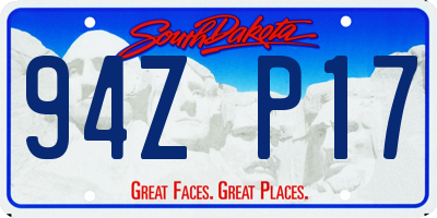 SD license plate 94ZP17