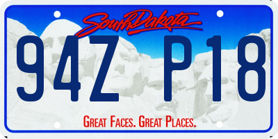 SD license plate 94ZP18