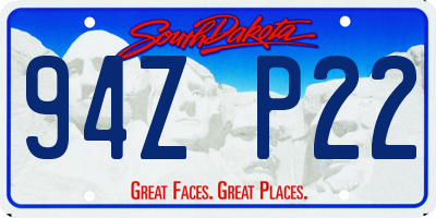 SD license plate 94ZP22
