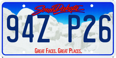 SD license plate 94ZP26