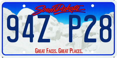 SD license plate 94ZP28
