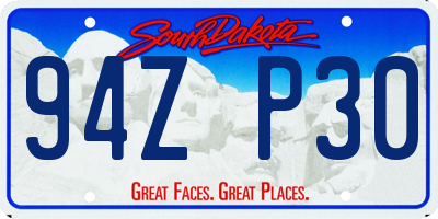 SD license plate 94ZP30