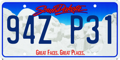 SD license plate 94ZP31