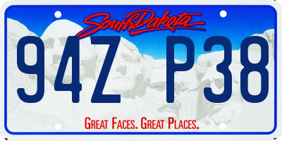 SD license plate 94ZP38
