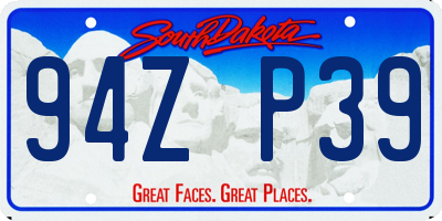 SD license plate 94ZP39