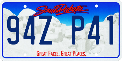 SD license plate 94ZP41