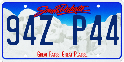 SD license plate 94ZP44
