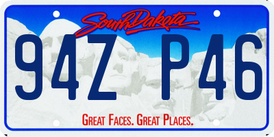 SD license plate 94ZP46