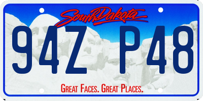 SD license plate 94ZP48