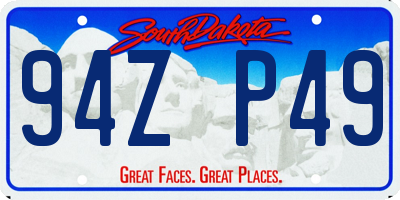 SD license plate 94ZP49